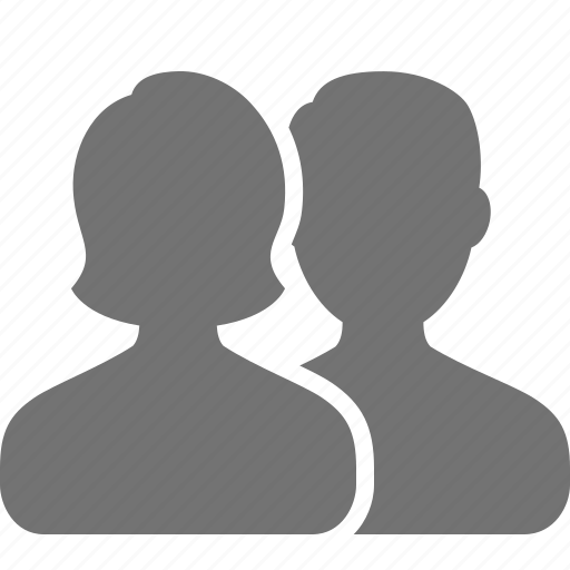 man and woman avatar. Grey vector.